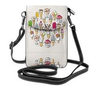 gbhJGK Petit sac à main pour téléphone portable imprimé carte du monde antique - Sac à bandoulière en cuir pour un usage quotidien, les voyages et le shopping, Glace., Taille unique