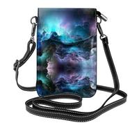 gbhJGK Petit sac à main pour téléphone portable imprimé carte du monde antique - Sac à bandoulière en cuir pour un usage quotidien, les voyages et le shopping, 3D Graphics Universe Space, Taille