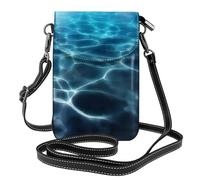 gbhJGK Petit sac à main pour téléphone portable imprimé cheminée de Noël Nouvel An - Sac à bandoulière en cuir pour un usage quotidien, voyage et shopping, Bleu océan profond., Taille unique