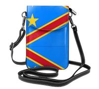 gbhJGK Petit sac à main pour téléphone portable imprimé drapeau irlandais - Sac à bandoulière en cuir pour un usage quotidien, les voyages et le shopping, Drapeau du Congo, Taille unique