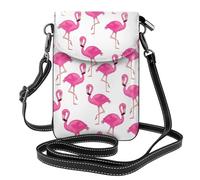 gbhJGK Petit sac à main pour téléphone portable imprimé guitare, basse, instruments de musique, sac à bandoulière, design en cuir pour un usage quotidien, voyage et shopping, Flamant rose, Taille