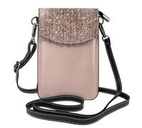 gbhJGK Petit sac à main pour téléphone portable imprimé guitare, basse, instruments de musique, sac à bandoulière, design en cuir pour un usage quotidien, voyage et shopping, Rose poudré, or rose