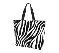 gbhJGK Sac à bandoulière imprimé batteur - Sac fourre-tout pour femme, sac fourre-tout de rangement, sac de voyage léger et sac de courses de la vie quotidienne, Lignes fines zébrées, Taille unique