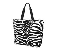 gbhJGK Sac à bandoulière imprimé batteur - Sac fourre-tout pour femme, sac fourre-tout de rangement, sac de voyage léger et sac de courses de la vie quotidienne, Zébré, Taille unique