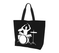 gbhJGK Sac à bandoulière imprimé batteur - Sac fourre-tout pour femme, sac fourre-tout de rangement, sac de voyage léger et sac de courses de la vie quotidienne, Batterie, Taille unique