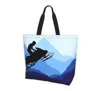 gbhJGK Sac à bandoulière imprimé guitare, basse, instruments de musique - Sac fourre-tout pour femme, sac de rangement, sac de voyage léger et sac de courses pour la vie quotidienne, Motoneige, Taille