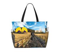 gbhJGK Sac fourre-tout de voyage grande capacité avec imprimé drapeau du Paraguay - Plusieurs poches pour la plage, le camping, la gym, les vacances et un usage quotidien, Île Jeju Corée, Taille