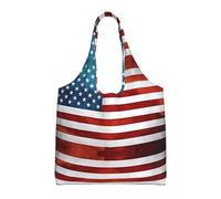 gbhJGK Sacs fourre-tout en toile avec imprimé batteur - Sacs d'épicerie et de courses réutilisables pour voyage, plage, artisanat, vie quotidienne, Drapeau américain vintage, Taille unique
