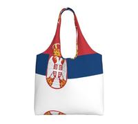 gbhJGK Sacs fourre-tout en toile avec imprimé drapeau du Commonwealth de la Dominique - Sacs d'épicerie et de courses réutilisables, fourre-tout de rangement pour voyage, plage, artisanat, vie