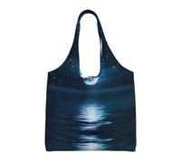 gbhJGK Sacs fourre-tout réutilisables en toile avec imprimé carte du monde antique - Sacs d'épicerie et de courses réutilisables pour voyage, plage, artisanat, vie quotidienne, Bleu nuit, Taille