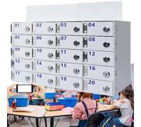 GBHJJ Coffre-Fort Mural pour TéLéPhone Portable, 12/15/20/30/40/50/60/80/100 Embouts, avec Serrure à Clé en Acrylique, pour Usine, éCole, Bureau, Examen,60holes