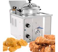 GBHJJ Friteuse éLectrique à Pression de Comptoir 3 KW, Friteuse éLectrique à Pression de Comptoir Commerciale, Friteuse de Cuisine en Acier Inoxydable, pour Snack-Bar Et Restaurant