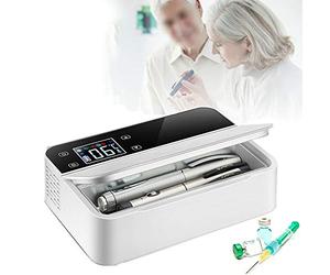 GBHJJ Glaciere Electrique 12V 220V, RéFrigéRateur à Insuline, Insulin Cooler, Mini Fridge Insulin Cooler Travel Case 2-8 Degree Portable Insulin Refrigerator (Built-in Two Battery)