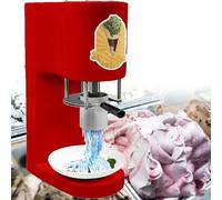 GBHJJ Machine à Glaces Professionnelle, 80 W, Presse à Glaces Italienne Professionnelle, 30 L/H, 4 Moules en Acier Inoxydable, Facile à Nettoyer, pour Glaciers et PâTisseries,Red