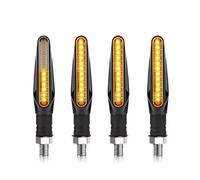 GBHLBYQTO Indicateur Clignotant Clignotants LED Universels Pour Motos, Lumière Ambre Dynamique, Indicateur DRL, Feu Arrière Clignotant, 12V