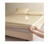 GBHMJU Drap Housse 120x200 150x200 180x200 200x220 1/2 Personne en Satin Tencel Doux Soyeux et Frais pour Matelas Épais jusqu'à 25cm(Camel,180x200+25cm)