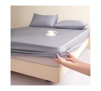 GBHMJU Drap Housse 120x200 150x200 180x200 200x220 1/2 Personne en Satin Tencel Doux Soyeux et Frais pour Matelas Épais jusqu'à 25cm(Dark Gray,180x200cm+48x74cm x2)