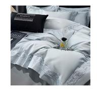 GBHMJU Housse de Couette 220x240cm 200x230cm Parure de Lit 2 Personnes 4 Pièces avec Drap Plat et Taies d'oreillers 1000 Fils/cm² Coton(Blue,200x230-245x250cm)