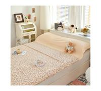 GBHMJU Sac de Couchage en Coton, Doublure de Fleur, Drap de Voyage léger for hôtels, Sac de Couchage Simple/Double for Adulte, for Voyage, Camping, hôtel(Orange C,80x230cm-31x90)