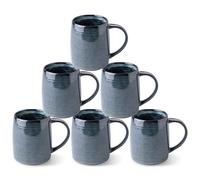 GBHOME Lot de 6 grandes tasses à café, 18 oz (environ 500 ml) en céramique faites à la main avec des couleurs dégradées - Idéal pour le latte, le thé, la bière et le chocolat chaud | Passe au
