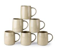 GBHOME Lot de 6 grandes tasses à café, 18 oz (environ 500 ml) en céramique faites à la main avec des couleurs dégradées - Idéal pour le latte, le thé, la bière et le chocolat chaud | Passe au