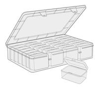 Gbivbe 25 Pièces Petites Boites Rangement Plastique, Petit Organisateur de Perle, Mini Transparent Petits Objets Boite Rangement avec couvercle à charnière pour Bijoux, Artisanat, Petits Objets