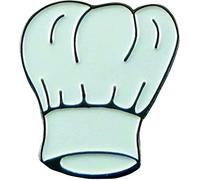 GBJUK Badge à épinglette en émail avec motif toque de chef avec fermoir papillon à l'arrière