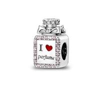 GBJUK Pendentif en argent sterling S925 avec inscription « I Love Perfume » pour bracelet et collier