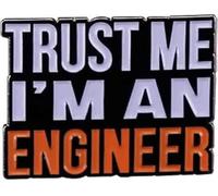 GBJUK Pin's en émail avec fermoir papillon « Trust Me I'm An Engineer », Width: 30mm x Height: 25mm, Métal, 0