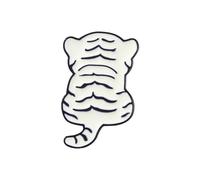 GBJUK Pin's Tigre blanc avec fermoir papillon à l'arrière, Métal