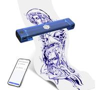 GBK Pochoir de tatouage à transfert thermique avec 10 feuilles de papier transfert sans fil Bluetooth compatible avec tablette et smartphone pour tatoueurs et débutants (imprimante tatouage)