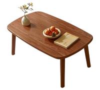 GBKBVTATDK Central Table Basse for The Living Room, Minimalist Display Table Salon, Foldable Side Tables, for The Living Room and Kitchen(Walnut,Large)