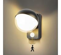 GBKDQQ Applique murale d'extérieur avec détecteur de mouvement, LED 18 W, blanc chaud, 3000 K, faisceau lumineux réglable, pour balcon, jardin, étanche IP65