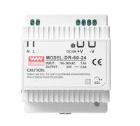 GBKDQQ Bloc d'alimentation rail DIN 60 W : 24 V, 2,5 A, tension de sortie réglable, bloc d'alimentation à découpage, industriel, pour automatisation industrielle