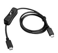 GBKDQQ Câble d'interrupteur USB type C On Off 1 m 10 Gbps, câble USB 3.1 C vers C avec interrupteur marche/arrêt, prise en charge de la transmission vidéo/de données et charge rapide PD 5 A pour