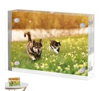 GBKDQQ Cadre photo en acrylique - 15 x 20 cm - Magnétique et transparent - Sans cadre - Double face