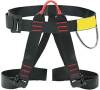 GBKDQQ Ceinture d'escalade, sangle d'escalade, anti-chute, ceinture de sécurité pour sauvetage du feu, alpinisme, demi-ceinture d'escalade, équipement d'escalade pour femmes, hommes, enfants, noir