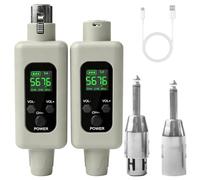 GBKDQQ Émetteur récepteur de microphone XLR : adaptateur de microphone sans fil 2,4 G 1 à 1 pour microphone sans fil pour microphones dynamiques et à condensateur, mixeur, système PA, haut-parleurs