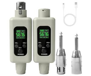 GBKDQQ Émetteur récepteur de microphone XLR : adaptateur de microphone sans fil 2,4 G 1 à 1 pour microphone sans fil pour microphones dynamiques et à condensateur, mixeur, système PA, haut-parleurs