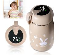 GBKDQQ Gourde Isotherme de 320 ml, Bouteille Isotherme pour Bébé en Déplacement, en Acier Inoxydable, avec Affichage LED de la Température, Idéale pour la Chaleur et le Froid