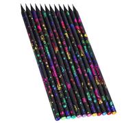 GBKDQQ HB Lot de 48 crayons en bois avec diamants - Crayons en bois de qualité supérieure pour dessin, écriture, croquis, fournitures scolaires de bureau, noir