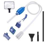 GBKDQQ Kit de nettoyage d'aquarium 5 en 1 - Changement d'eau (tuyau de 1,7 m) - Accessoire d'aquarium - Pour le gravier et le sable