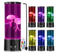 GBKDQQ Lampe méduse LED, 17 couleurs et 4 modes d'éclairage, Bluetooth Jellyfish Lampe avec télécommande, lumière d'ambiance USB pour chambre à coucher, bureau, décoration d'aquarium