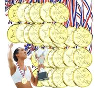 GBKDQQ Lot de 100 médailles d'or pour enfants - Médailles d'or - Médailles d'or - Médailles d'or - Médailles d'or - Médailles d'anniversaire pour enfants - Pour l'école, les fêtes sportives - Cadeau
