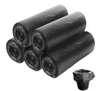 GBKDQQ Lot de 100 sacs de toilette noirs, 15 l, biodégradables, extra épais, imperméables, pour la randonnée, le camping, les voyages et les toilettes mobiles