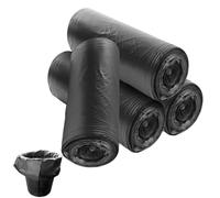 GBKDQQ Lot de 100 sacs de toilette noirs - 15 l - Biodégradables - Sacs de toilette de camping imperméables - Extra épais - Pour le camping, la randonnée, les voyages, les toilettes mobiles