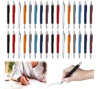 GBKDQQ Lot de 100 stylos à bille rétractables, ergonomiques, antidérapants, grande capacité, pour bureau et maison, encre bleue, couleur aléatoire