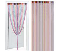 GBKDQQ Lot de 2 rideaux à fils 100 x 200 cm - Multicolore - 20 couleurs - Pour porte de terrasse, porte de terrasse, séparateur de pièce - Décoration pour salle à manger, chambre à coucher, mariage