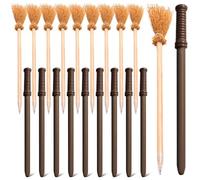 GBKDQQ Lot de 20 crayons : 10 crayons à balai de sorcière + 10 crayons baguette magique, crayons nature en bois multifonctionnel pour fête à thème magique, cadeaux d'anniversaire