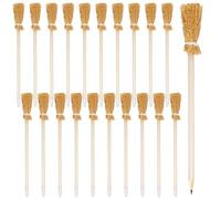 GBKDQQ Lot de 20 crayons à papier en bois avec balai multifonction - Pour fête d'anniversaire magique, récompense scolaire, décoration d'Halloween
